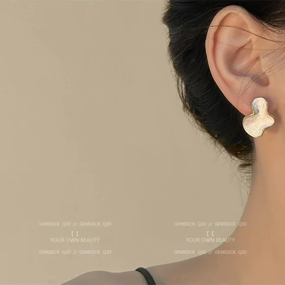 Irregular INS Vintage Style Enamel Glaze Earrings - Picture 3 of 6